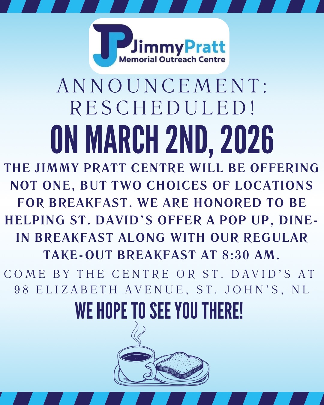 Two Choices of Location for Breakfast – Jimmy Pratt Memorial Outreach ...